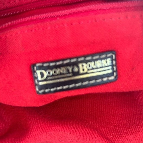 Dooney and Bourke EUC Large Signature Heart Design Black Denim Tote - Picture 3 of 10